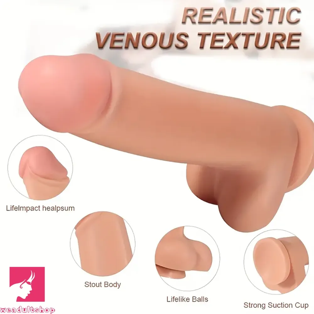 11.42in 3D Realistic Silicone Big Female Sex Toy Adult Couple Penis Dildo