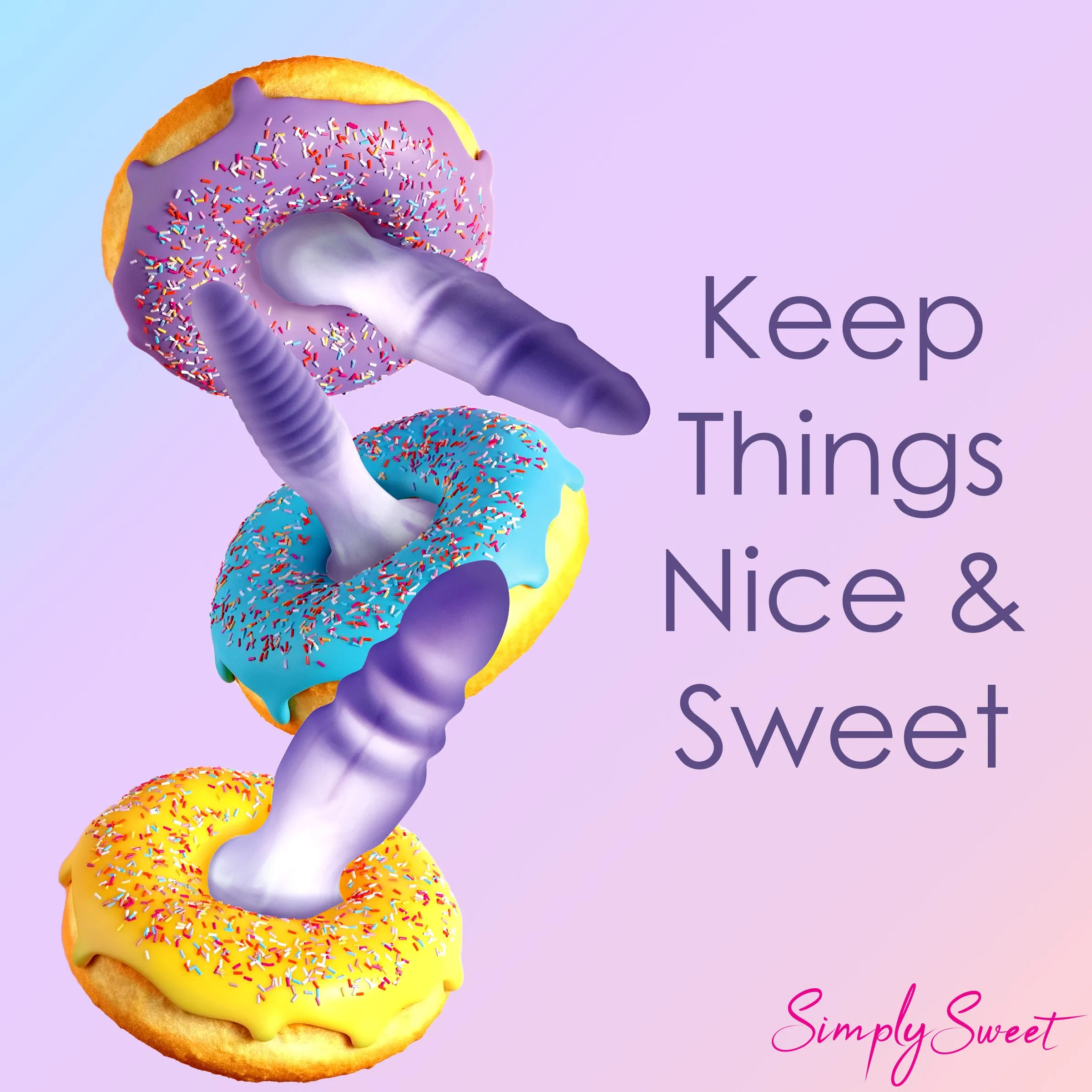 3 Piece Butt Plug Set - Purple