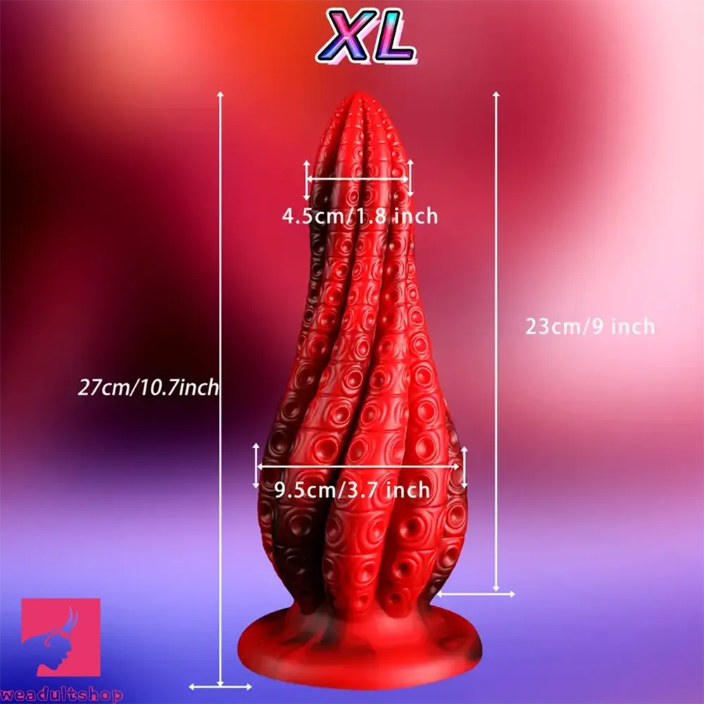 5.5in 7.3in 8.7in 10.7in Durable Build Soft Tentacle Silicone G Spot Dildo