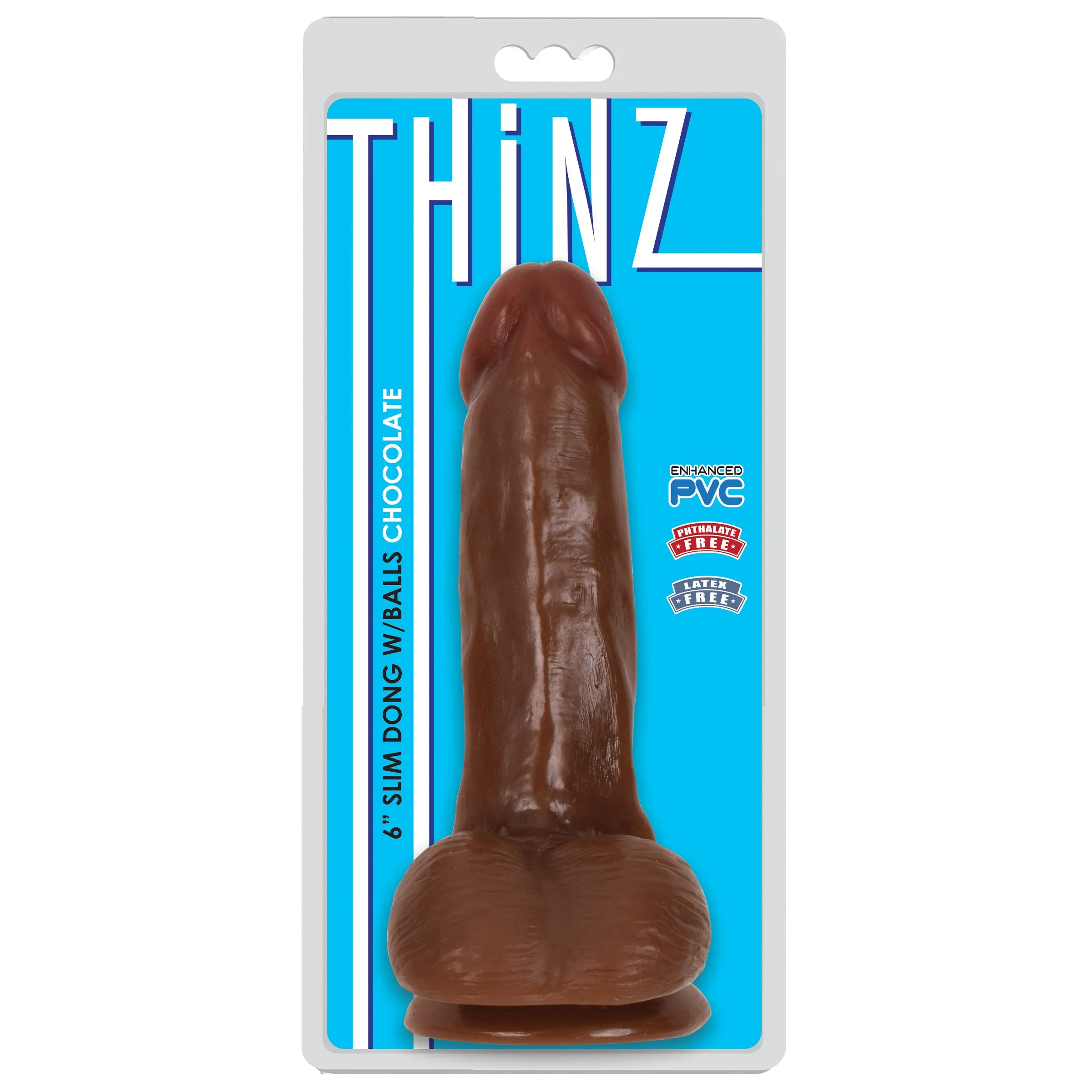 6 Inch Slim Dildo With Balls