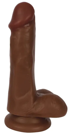 6 Inch Slim Dildo With Balls