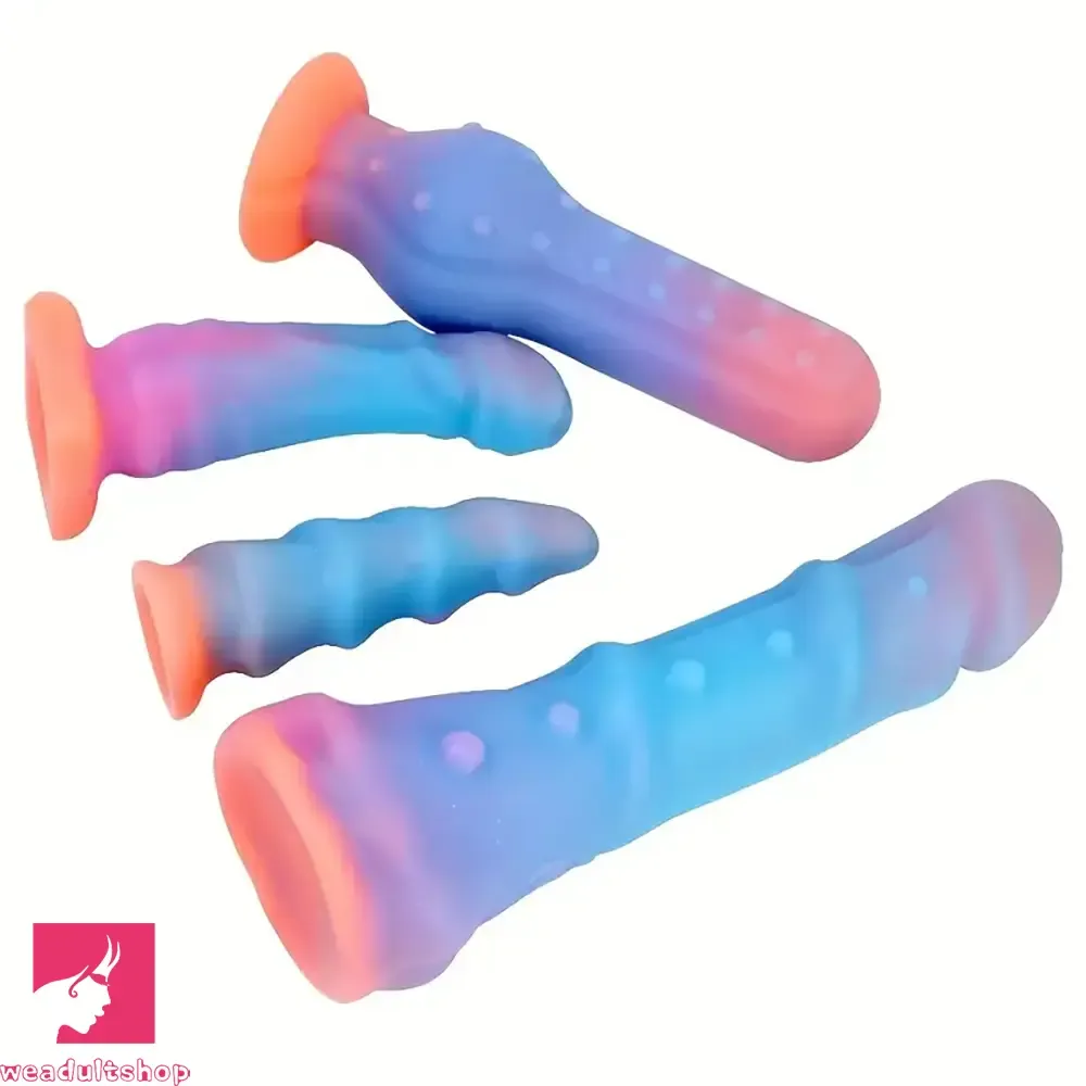 6.61in 8.17in 9.96in 12.4in Big Luminous Silicone Soft Monster Dildo