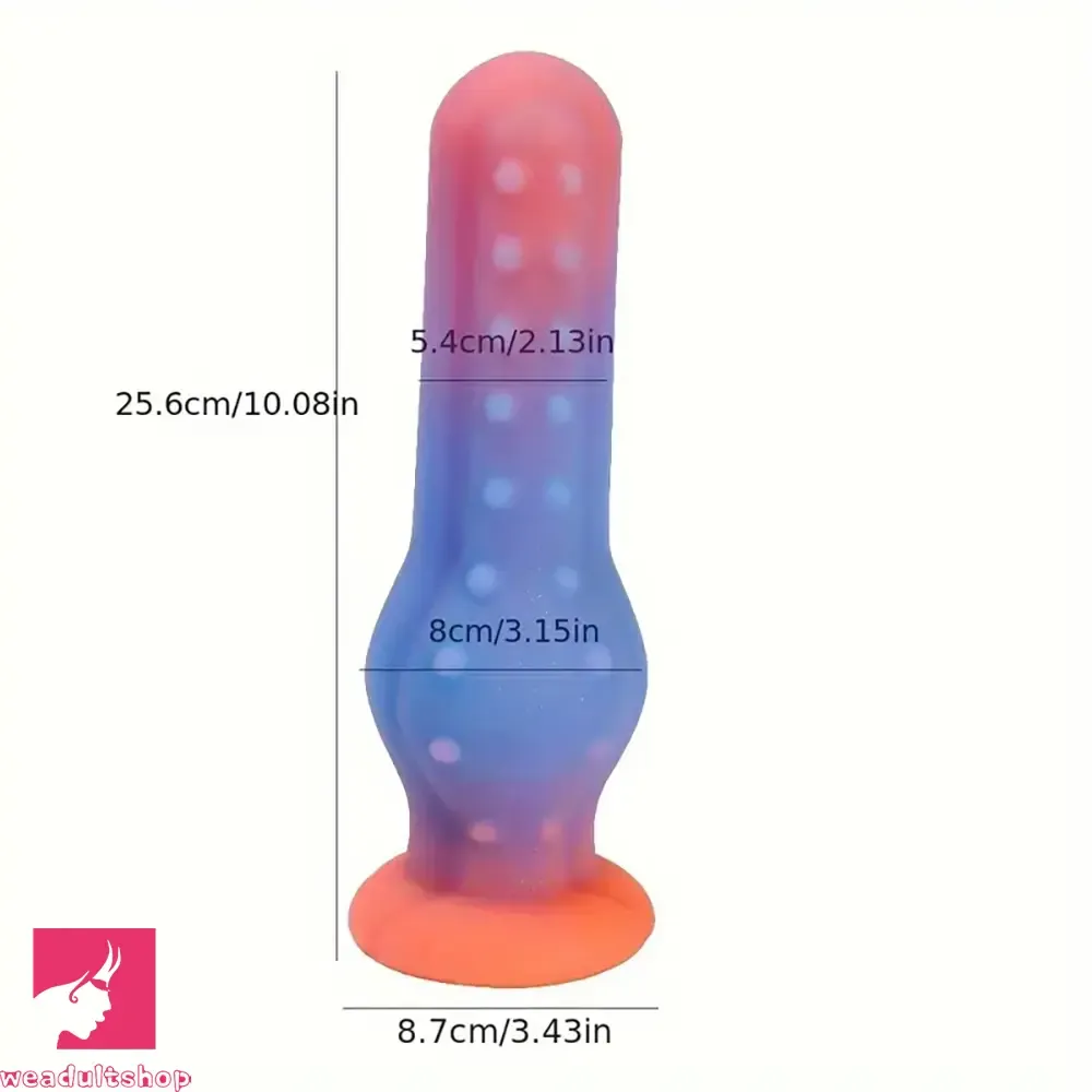 6.61in 8.17in 9.96in 12.4in Big Luminous Silicone Soft Monster Dildo