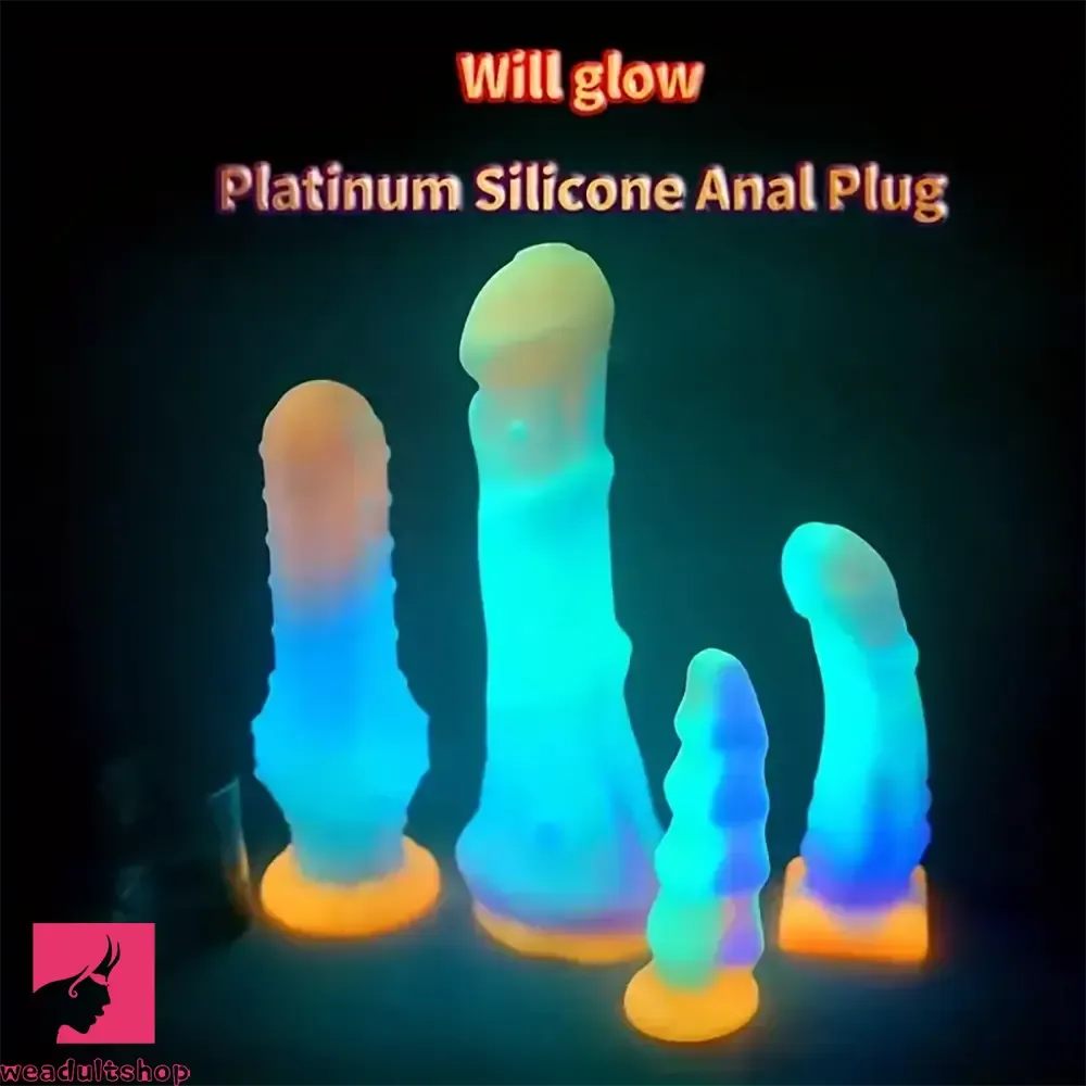 6.61in 8.17in 9.96in 12.4in Big Luminous Silicone Soft Monster Dildo