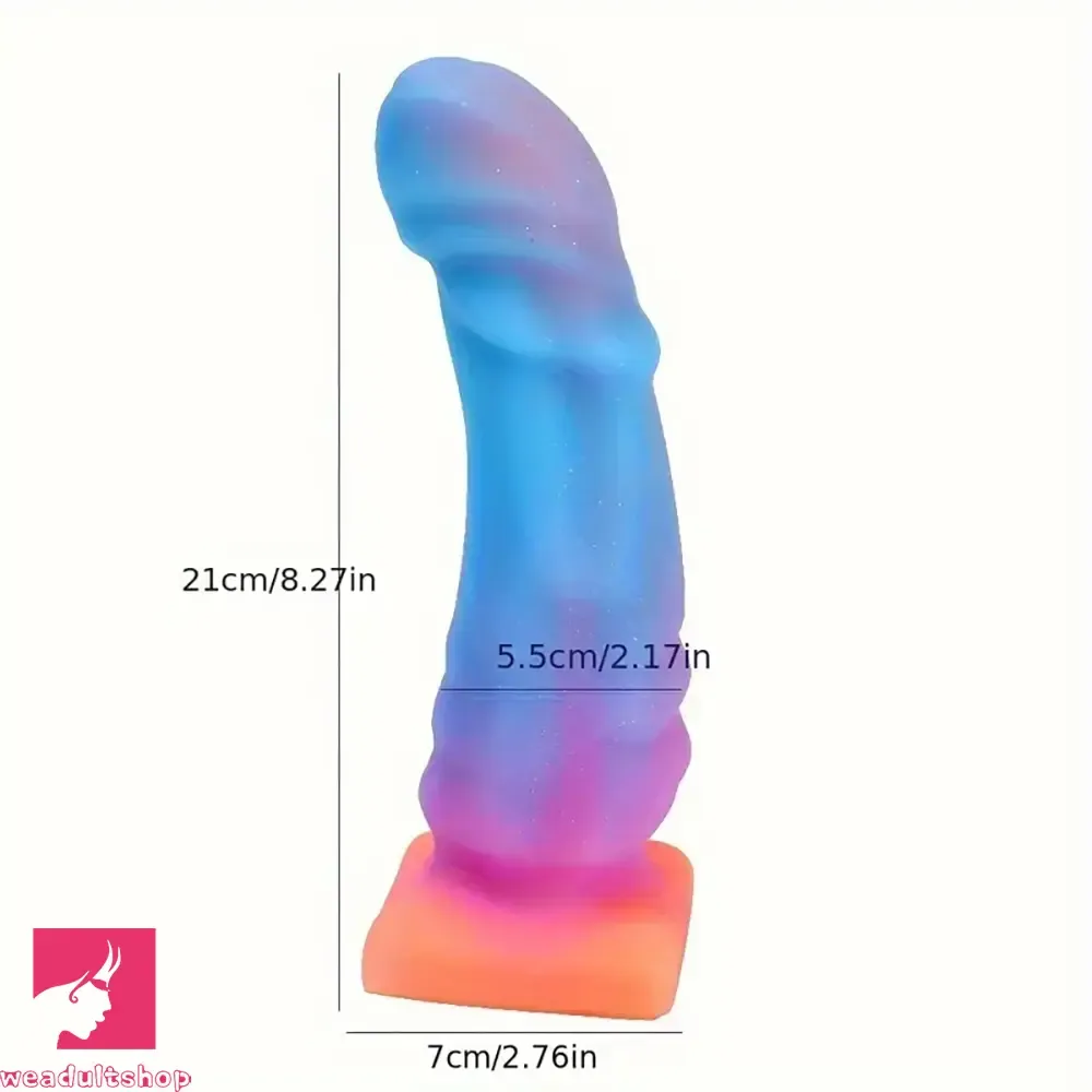6.61in 8.17in 9.96in 12.4in Big Luminous Silicone Soft Monster Dildo