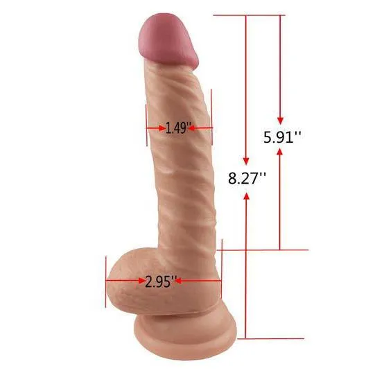 8.27'' Premium Sex Machine Dildo(Flesh) Inches Insertable