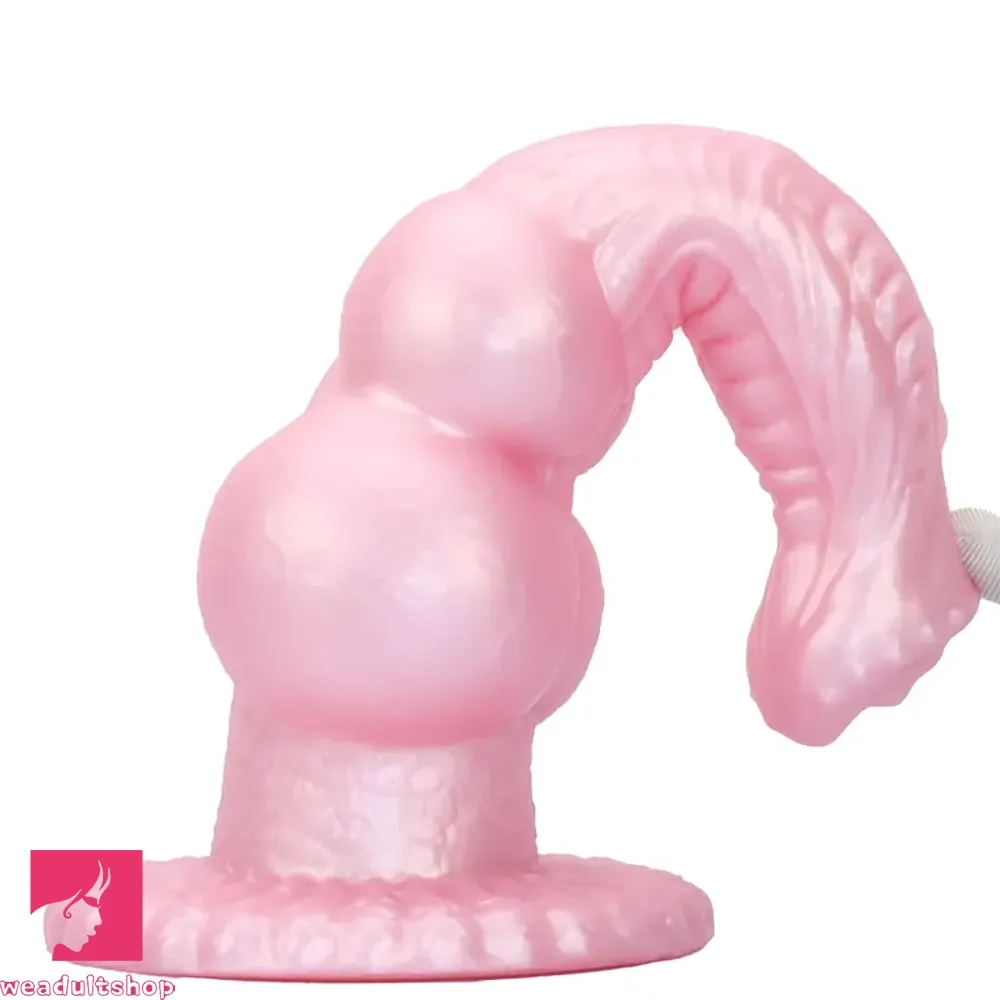 8.62in Realistic Dog Penis Design Silicone Dildo G-Spot Vaginal Dilation