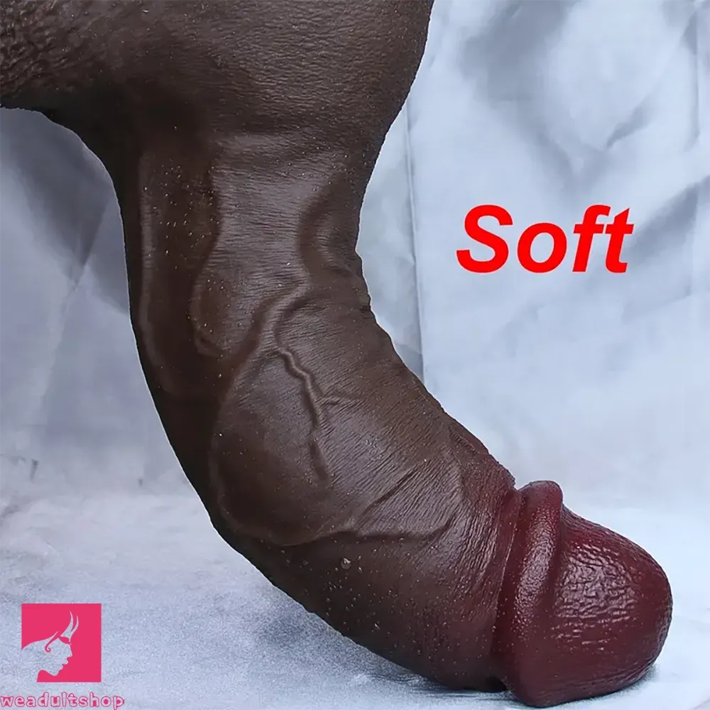 8.85in 10in 10.8in 11.8in Realistic Prostate Double Layer Large Silicone Dildo