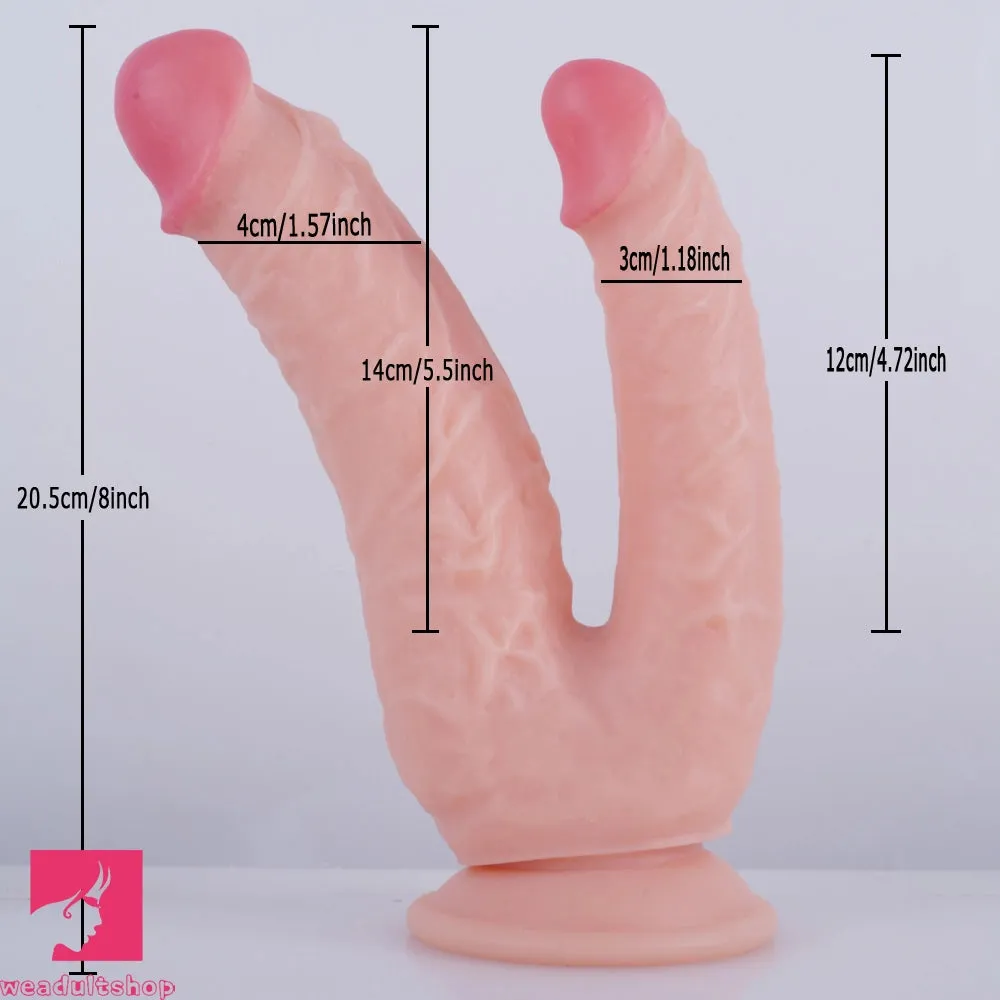 8in Realistic Double Sided Dildo Big PVC Lesbian Penis For Women Gay