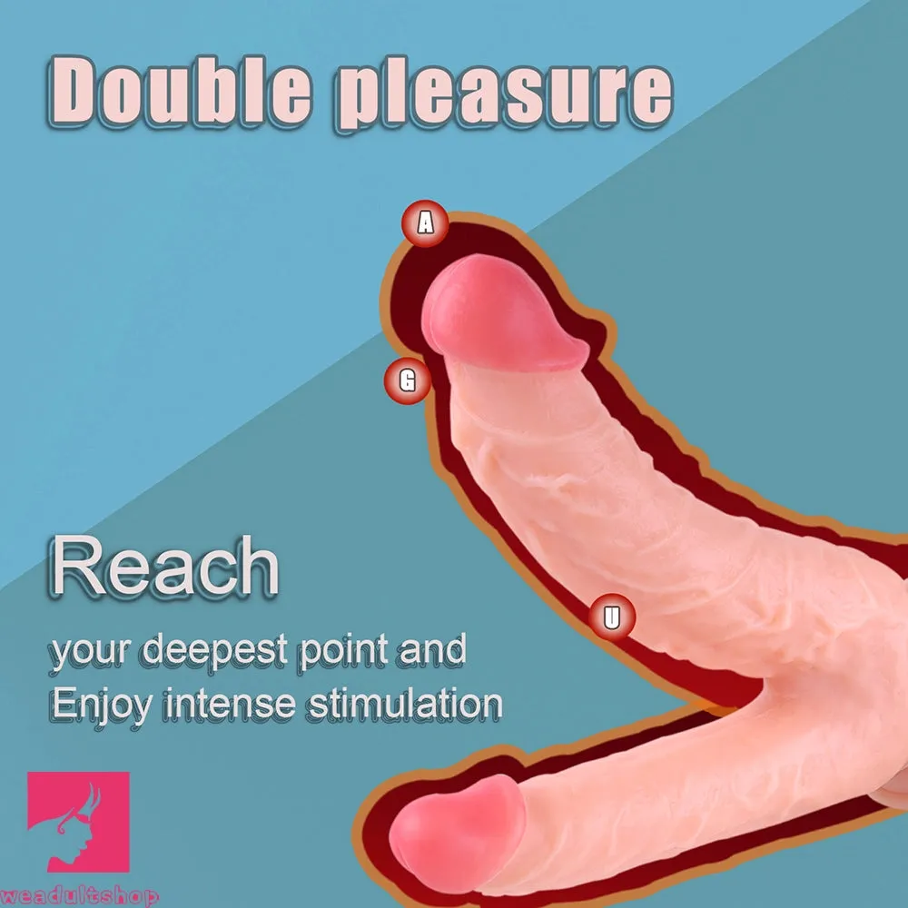 8in Realistic Double Sided Dildo Big PVC Lesbian Penis For Women Gay