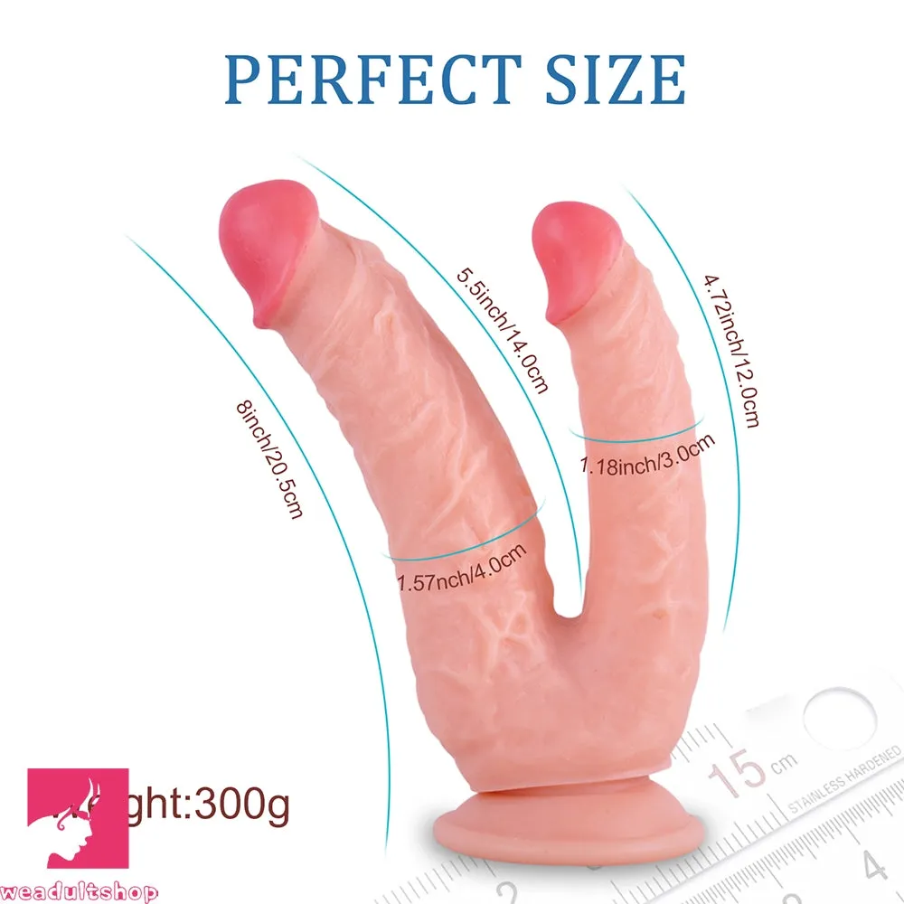 8in Realistic Double Sided Dildo Big PVC Lesbian Penis For Women Gay