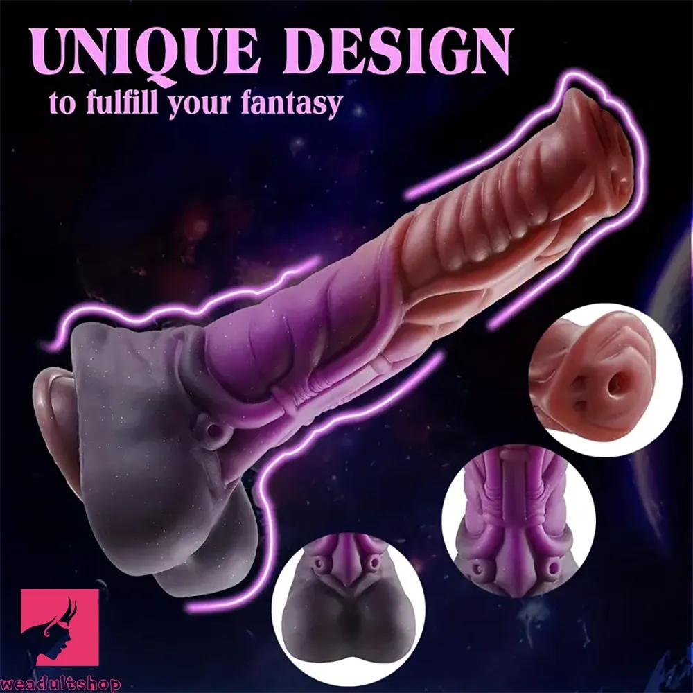 9.6in Realistic Horse Silicone Giant Fantasy Dildo For Anal Clit Stimulation