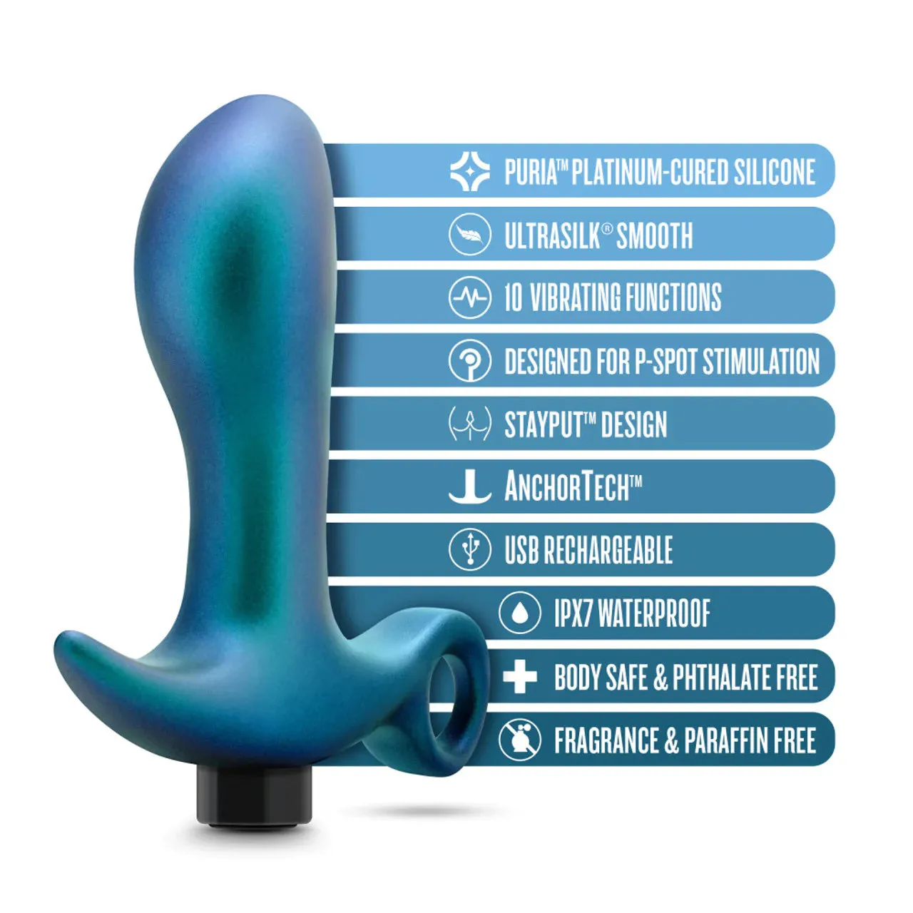 Anal Adventures Teleportation Vibrating Anal Plug by Blush Novelties