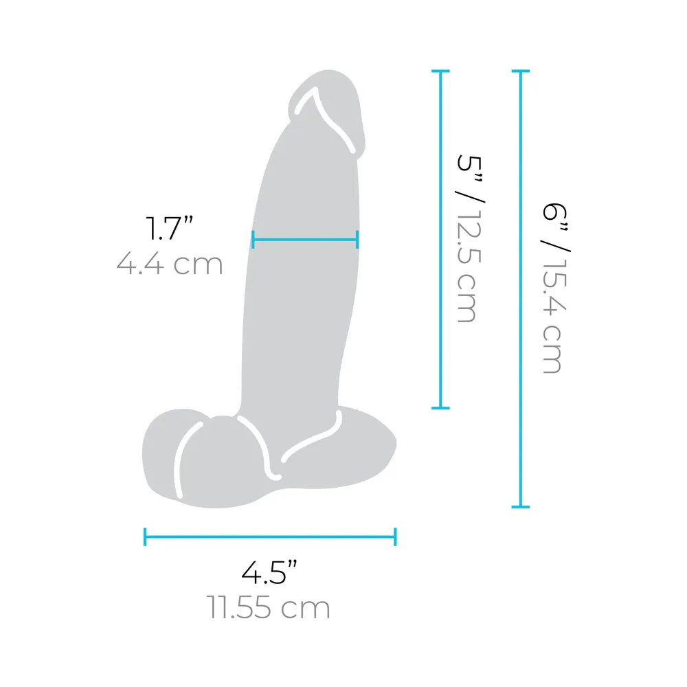 b-Vibe Slipskin Realistic Silicone Dildo 6 in. Girthy Mocha