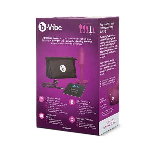 B-Vibe - Vibrating Silicone Weighted Snug Anal Plug M 112 g (Rose)