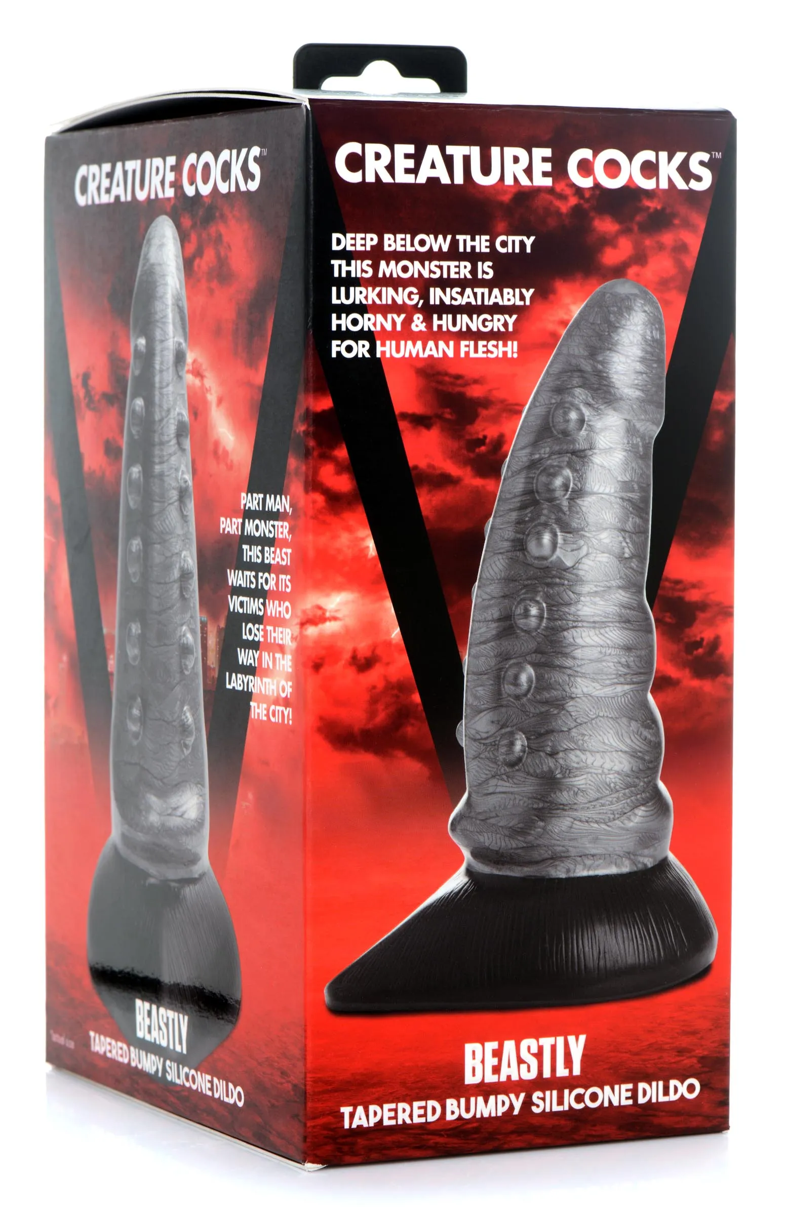 Beastly Tapered Bumpy Dildo