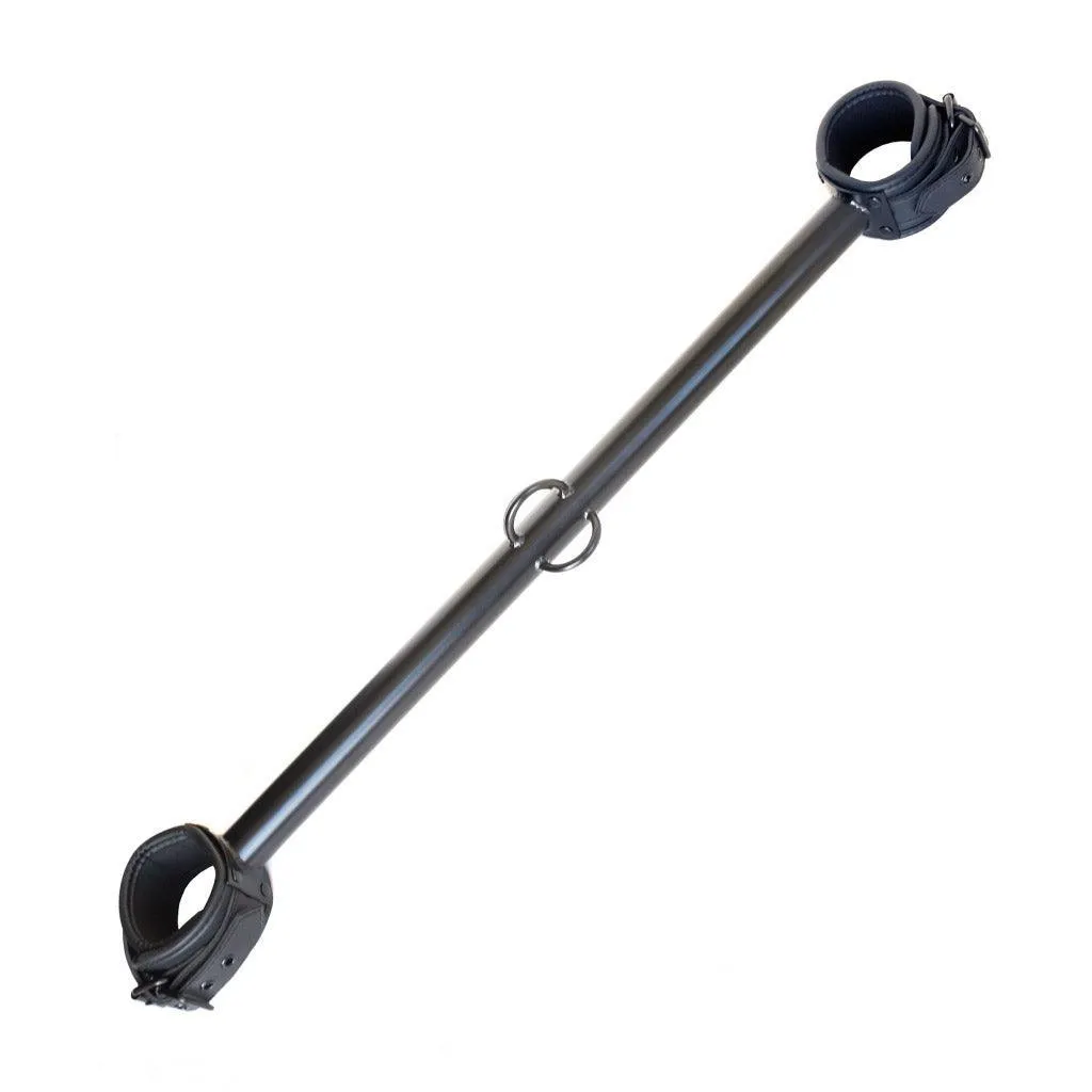 Big Barrel Ankle Spreader Bar 22 w/ Cuffs. Black