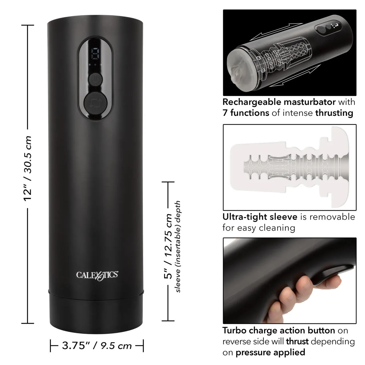 Bionic™ Power Thrusting Male Masturbator by Cal Exotics