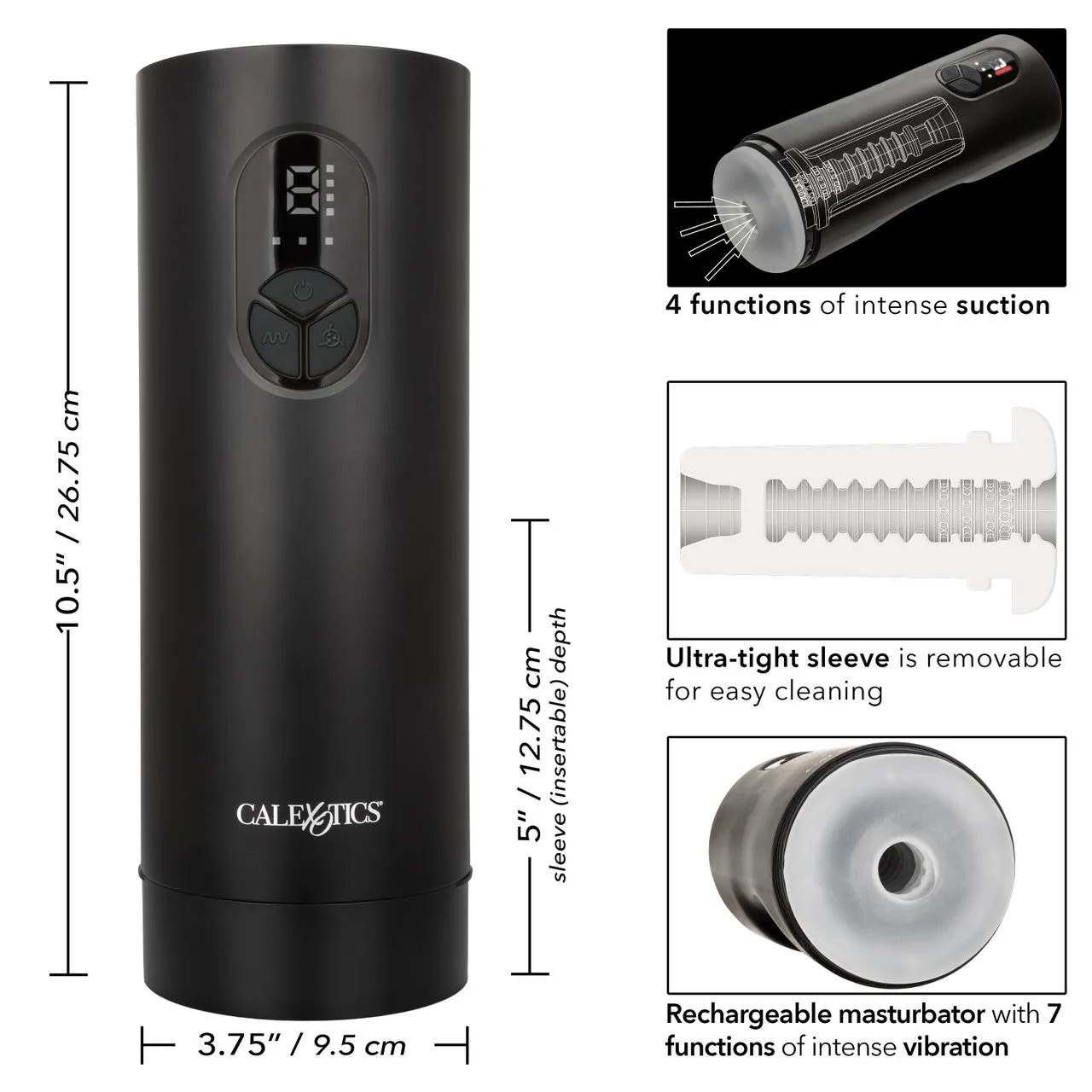 Bionic™ Sucking & Vibrating Male Masturbator by Cal Exotics