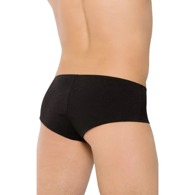 Boxeri sexy SOFTLINE Shorts 4504. lenjerie erotică pentru bărbați cu design de tuxedo cu papion. negru cu alb. mărime XL