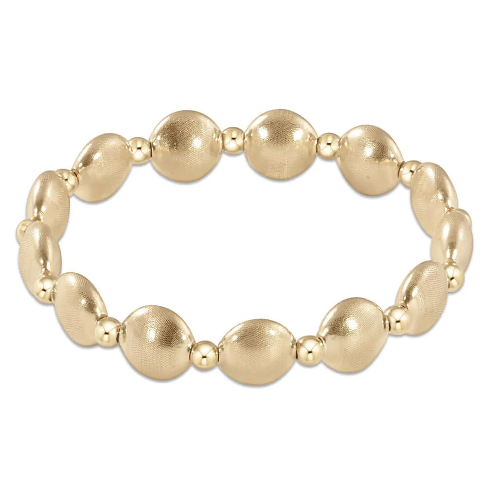 Bracelet Honesty Grateful Pattern 10mm Bead Gold