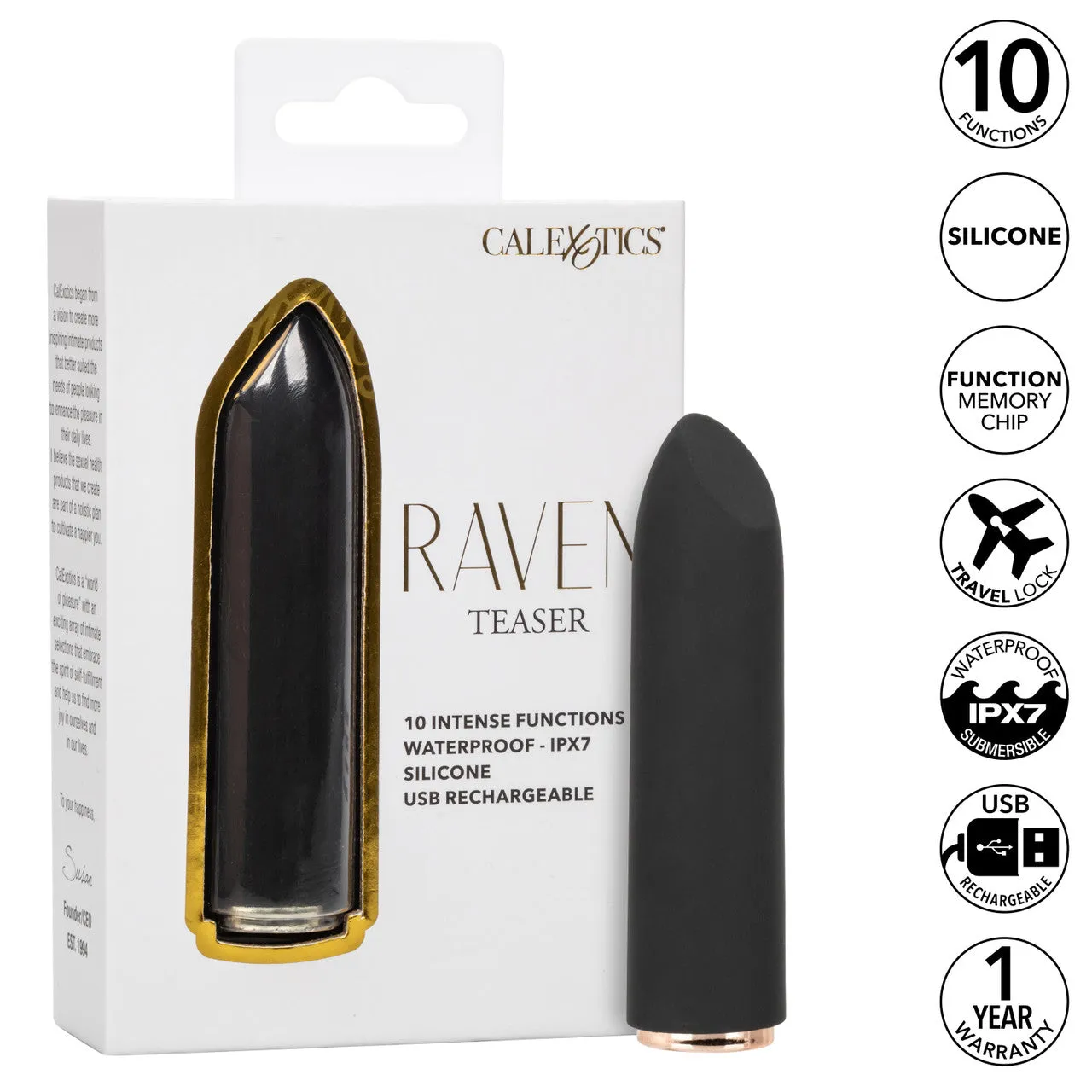 CalExotics Raven Teaser Vibrator Rechargeable