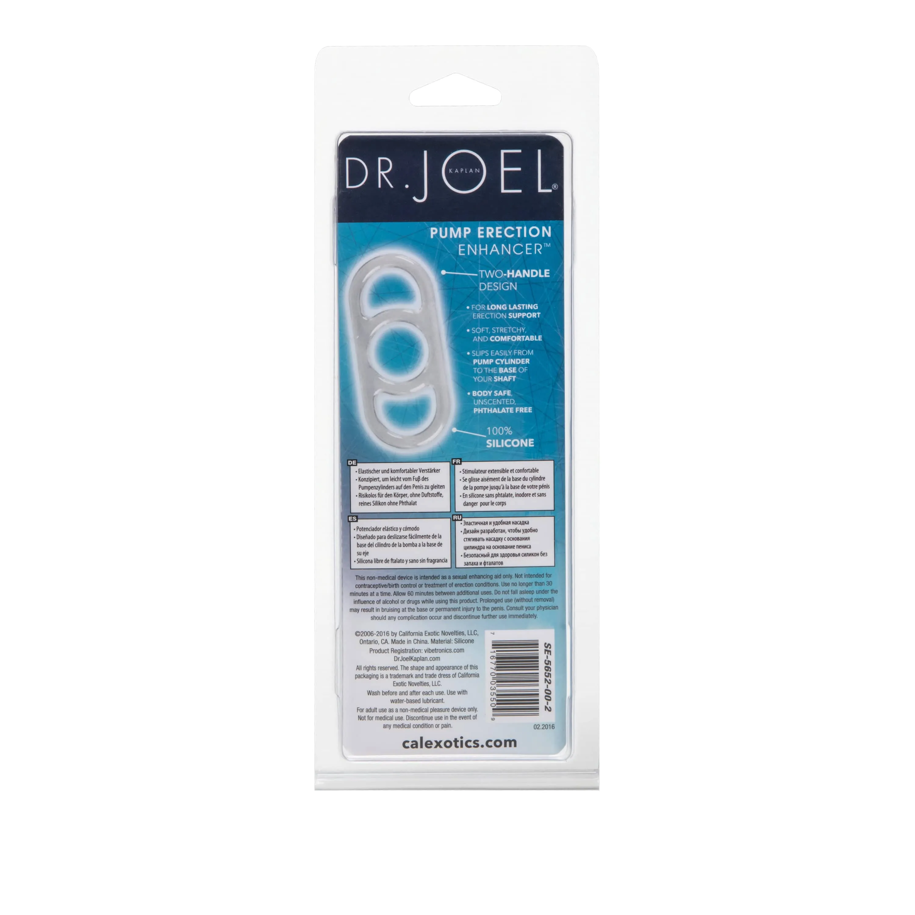 California Exotics - Dr Joel Kaplan Pump Erection Enhancer Cock Ring (Clear)
