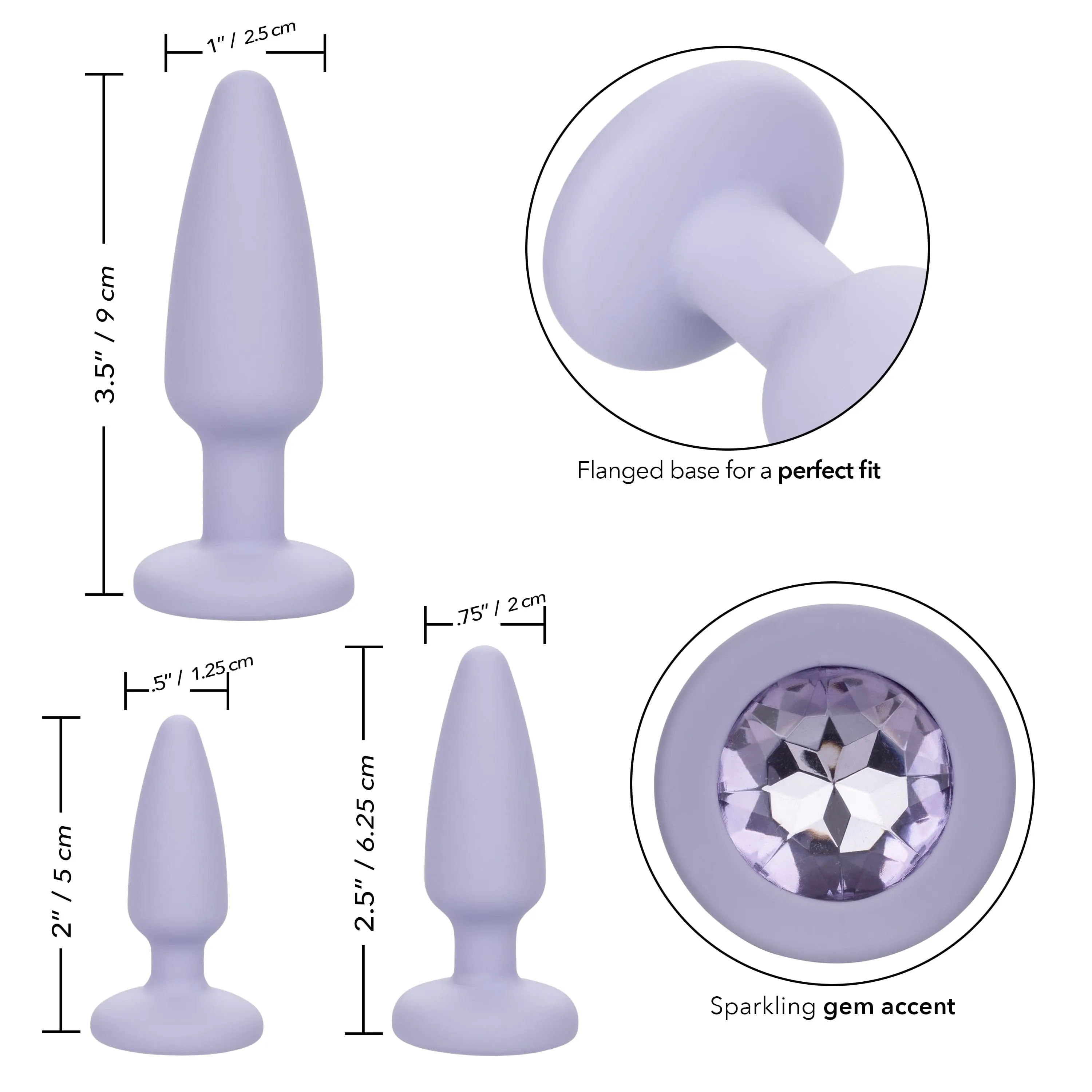 California Exotics - First Time Crystal Booty Anal Kit (Purple)