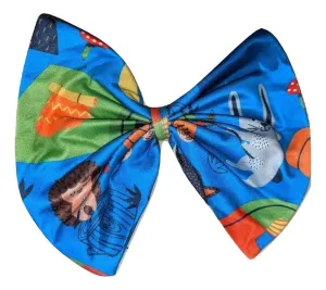 Camping Fabric Hair Bow ^