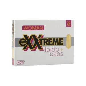 Capsule HOT Exxtreme Libido Caps. pentru creșterea libidoului feminin. cu vitamina B3 și acid folic. 10 buc