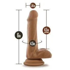 Captain Mike 6 Inch Suction Cup Dildo - Mocha