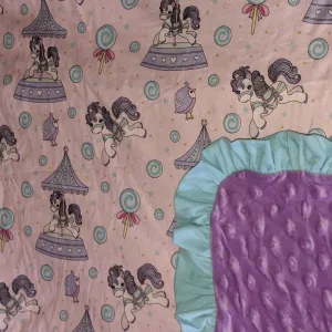 Carousel Ponies Snuggle Blanket Medium