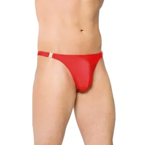 Chilot tanga bărbați SOFTLINE Thong 4432. lenjerie sexy cu cleme ușor de desfăcut. culoare roșu. mărime XL