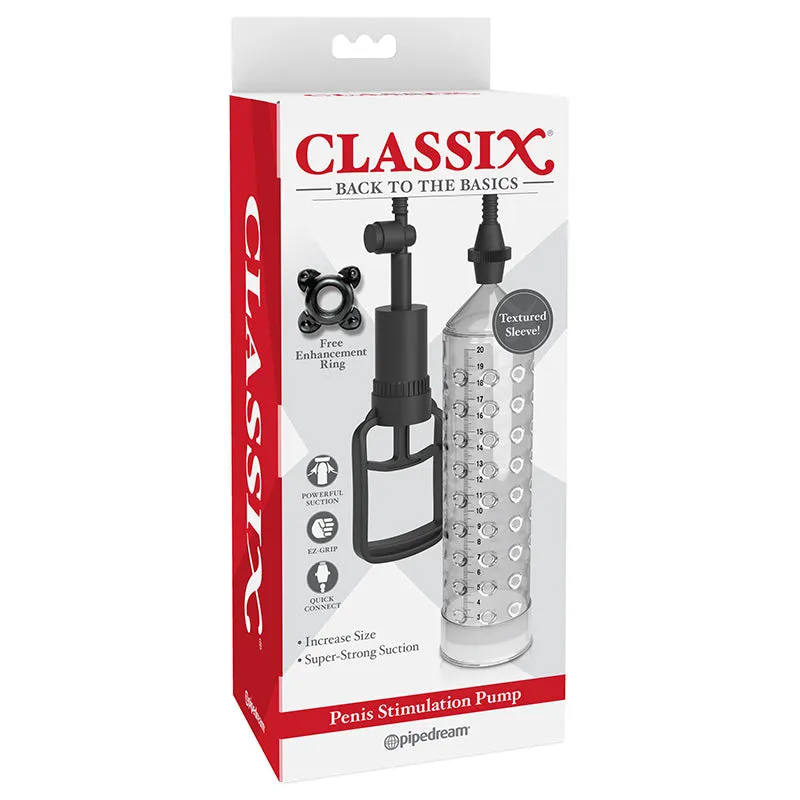 Classix Penis Stimulation Pump Clear/Black