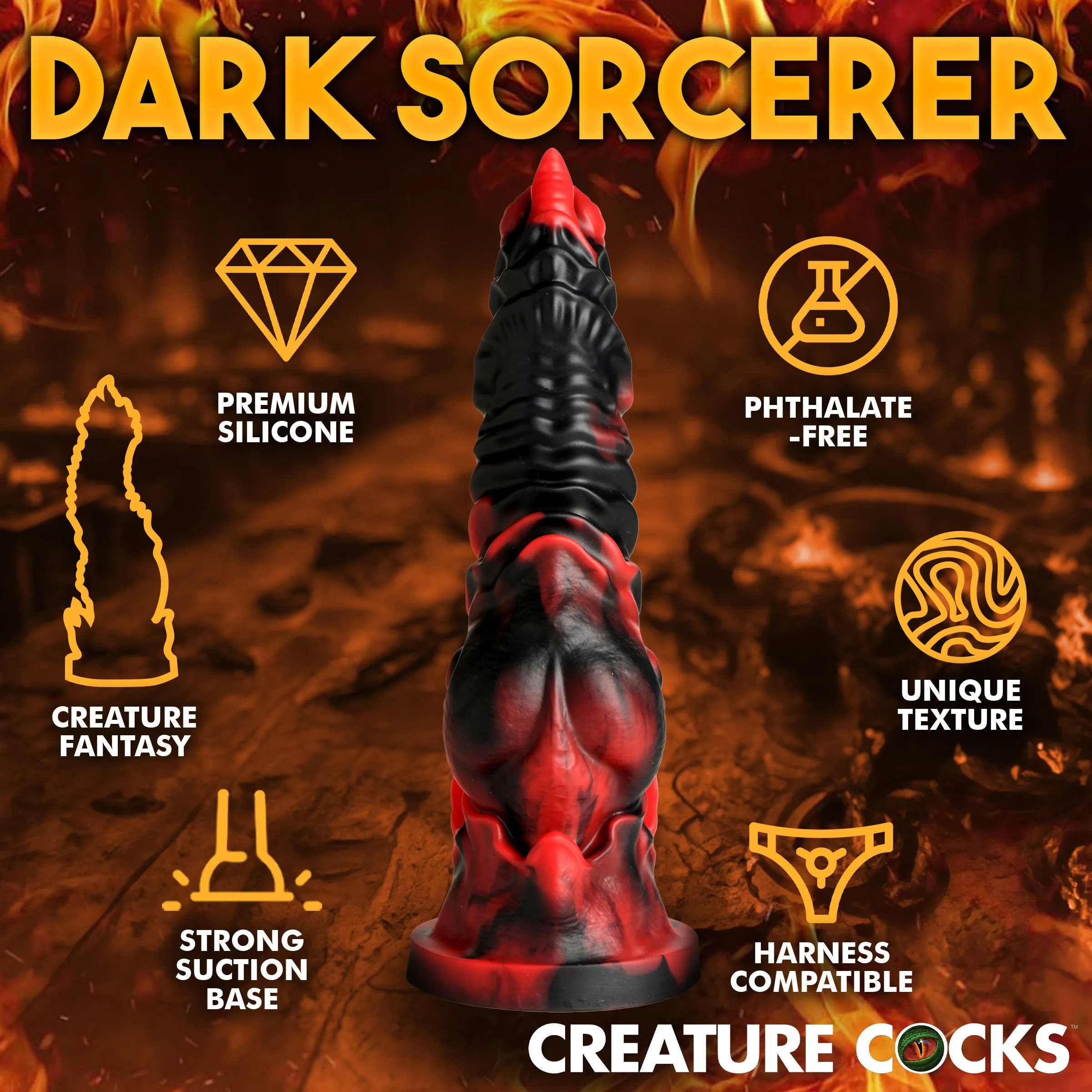 Creature Cocks Mephisto Silicone Dildo Realistic Dong Suction Cup Alien Sex Toy