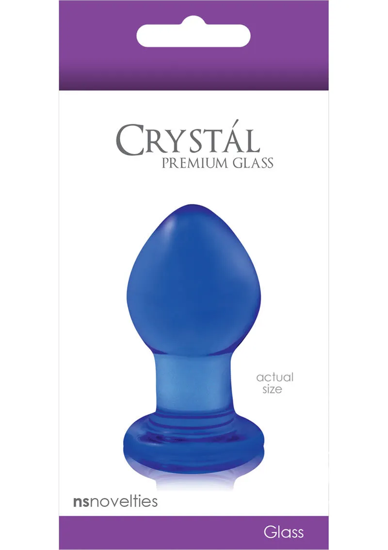 Crystal Glass Plug Small Blue