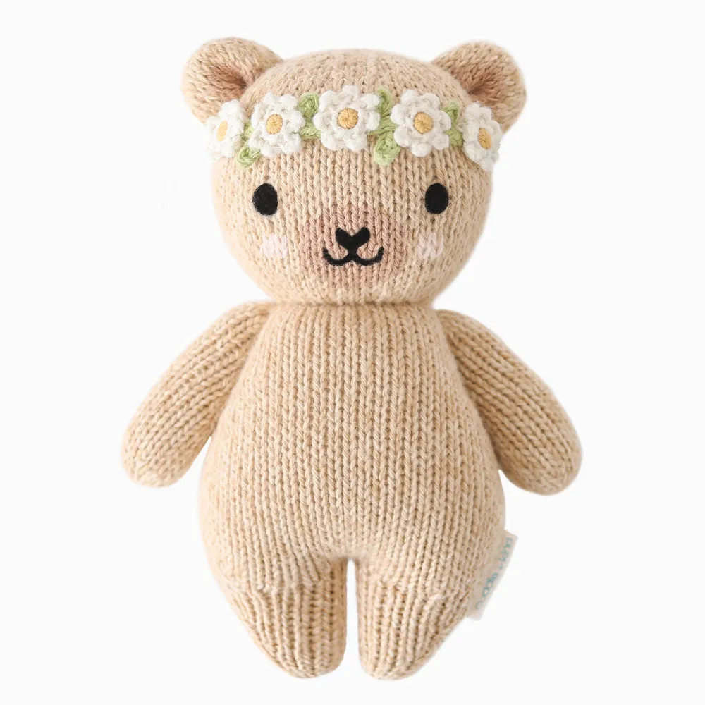 Cuddle   Kind Baby Honey Bear Ivory Floral