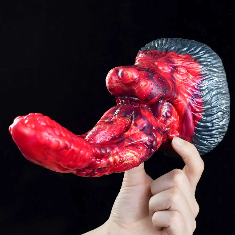 Curve Wolf Tongue Dildo Flexible Prostatic Massage with Suction Cup