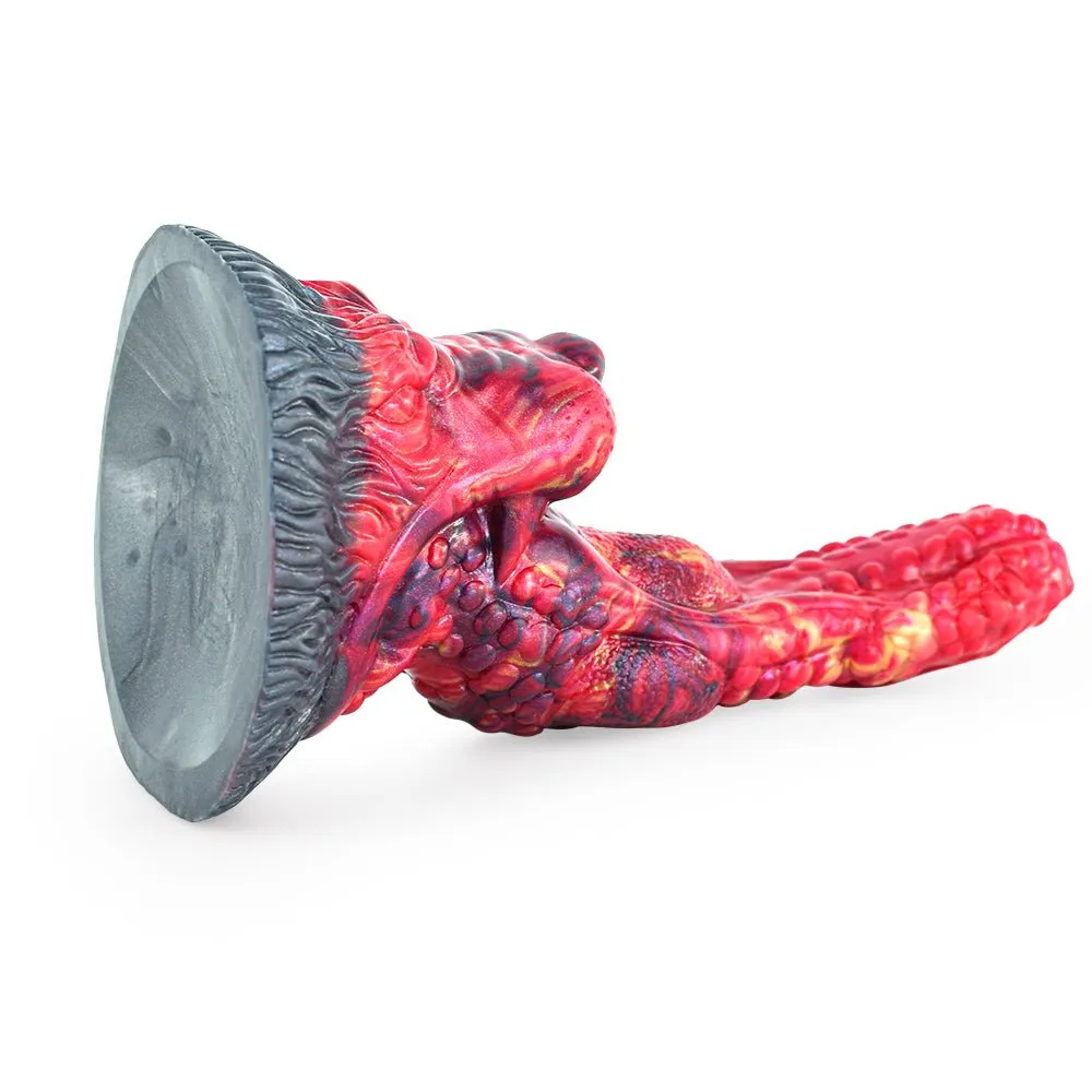 Curve Wolf Tongue Dildo Flexible Prostatic Massage with Suction Cup