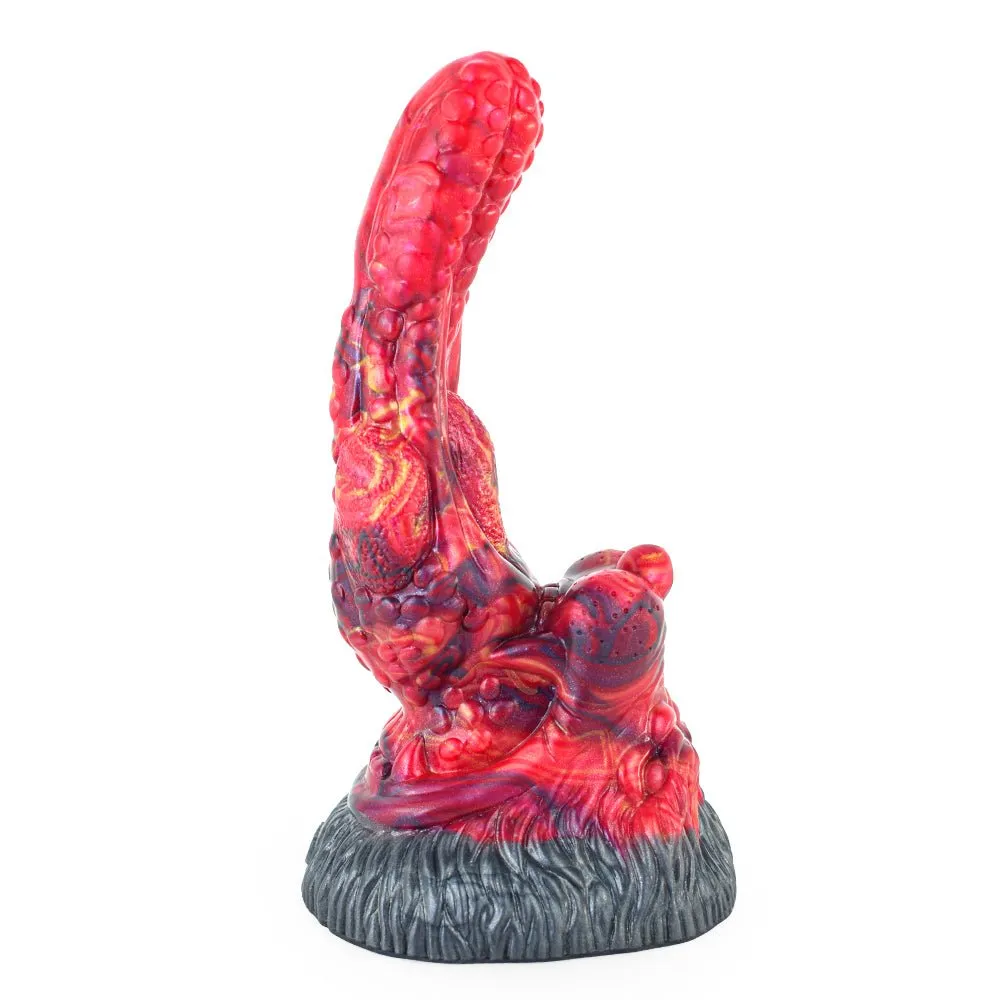 Curve Wolf Tongue Dildo Flexible Prostatic Massage with Suction Cup