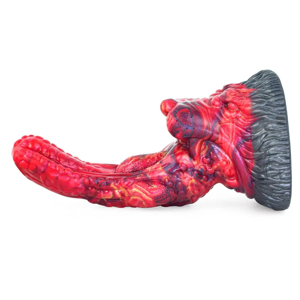Curve Wolf Tongue Dildo Flexible Prostatic Massage with Suction Cup