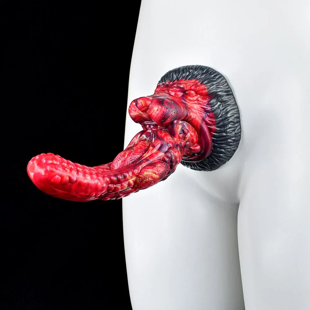Curve Wolf Tongue Dildo Flexible Prostatic Massage with Suction Cup