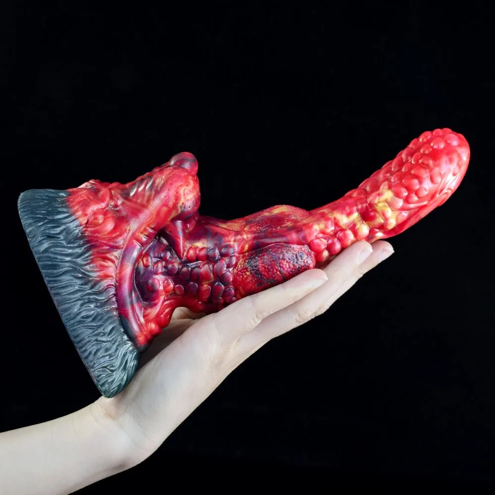 Curve Wolf Tongue Dildo Flexible Prostatic Massage with Suction Cup