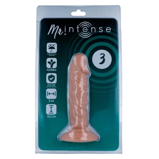 Dildo realistic MR INTENSE 3 Realistic Cock. senzatie catifelata asemanatoare pielii. hipoalergenic. culoarea pielii. 16.2 cm