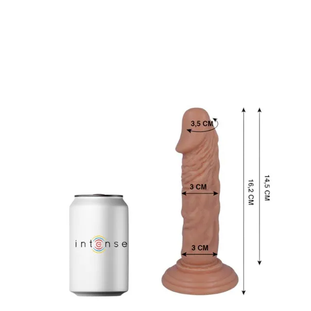 Dildo realistic MR INTENSE 3 Realistic Cock. senzatie catifelata asemanatoare pielii. hipoalergenic. culoarea pielii. 16.2 cm
