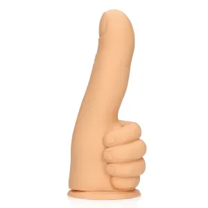 Dildo S-LINE BY SHOTS Thumbs up. în formă de deget. din silicon lichid. cu bază cu ventuză pentru fixare. lungime 17 cm. culoarea pielii