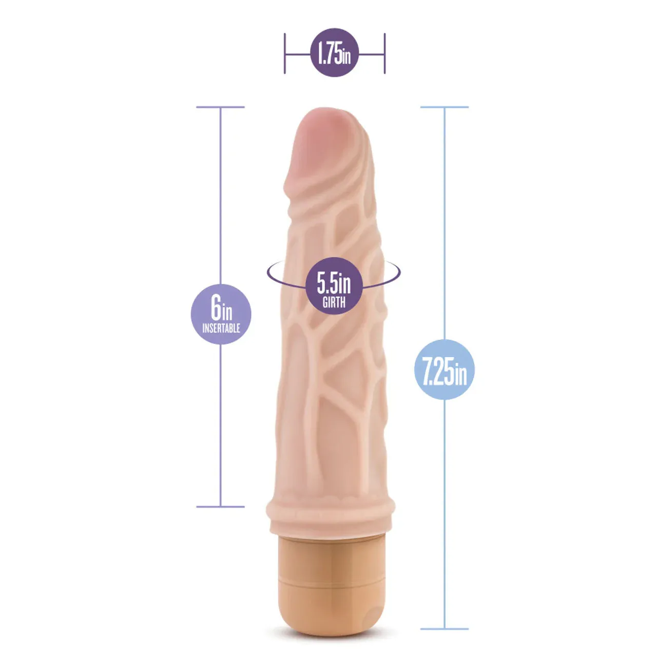 Dr Skin #3 Realistic Vibrator 7.25 by Blush Novelties