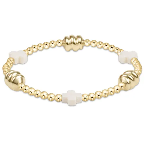ENewton 3mm Admire Signature Cross Gold Bracelet