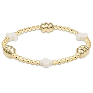 ENewton 3mm Admire Signature Cross Gold Bracelet
