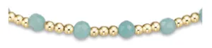 ENewton Amazonite 3mm Sincerity Gemstone Gold Bracelet